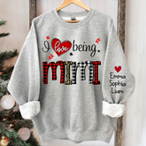 Lofaris I Love Being Mimi Christmas Custom Name Sweatshirt